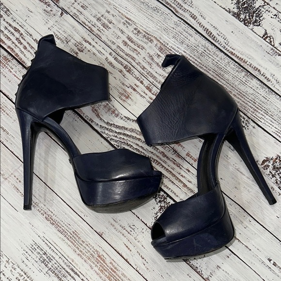 SCHUTZ Blue Stiletto Heels with Platform - Picture 6 of 6